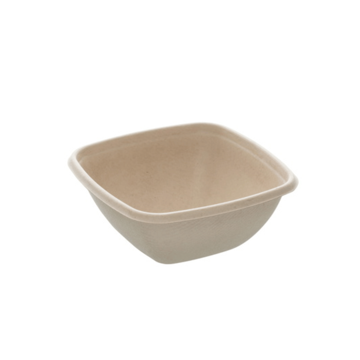Bowl cuadrado de 375 ml (13x13 cm), ecológico, biodegradable y perfecto para alimentos en hostelería sostenible.