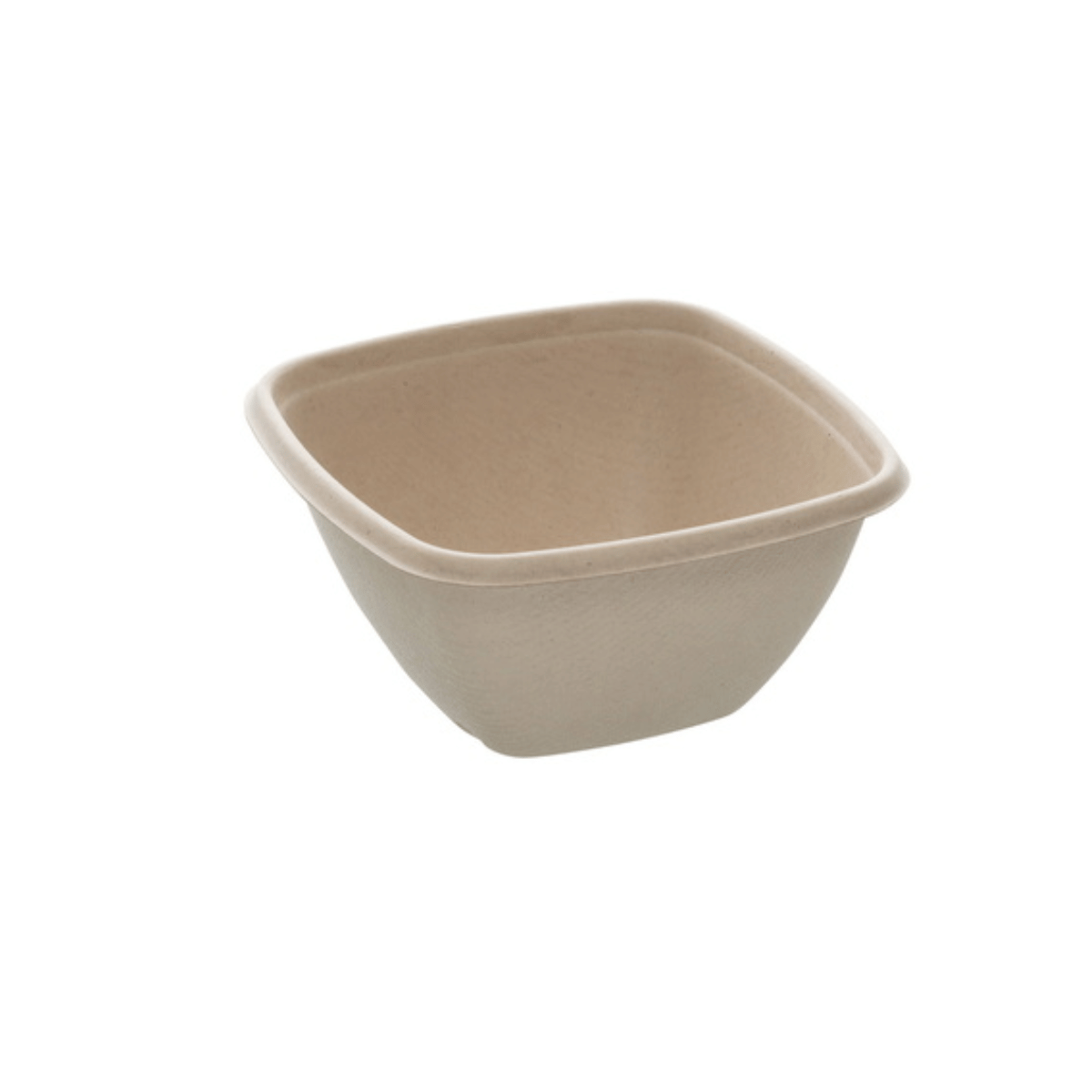 Bowl cuadrado de 500 ml (13x13 cm), ecológico, biodegradable y diseñado para alimentos en hostelería sostenible.