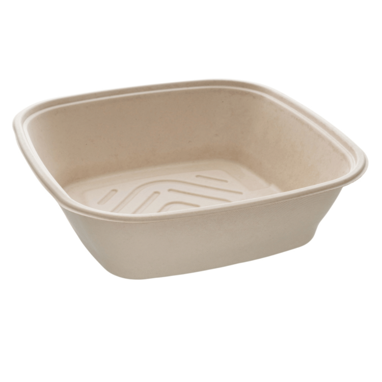 Bowl Catering de 4500 ml (36x36 cm), biodegradable, ecológico y diseñado para grandes porciones en hostelería sostenible.