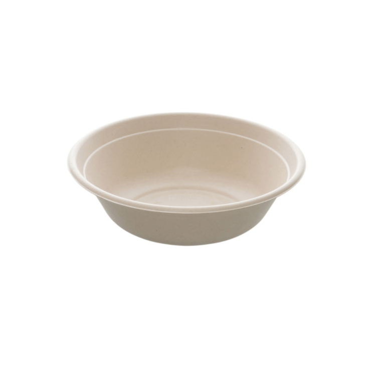 Bowl redondo de 1000 ml (Ø21 cm), biodegradable, ecológico y diseñado para servir alimentos en hostelería sostenible.