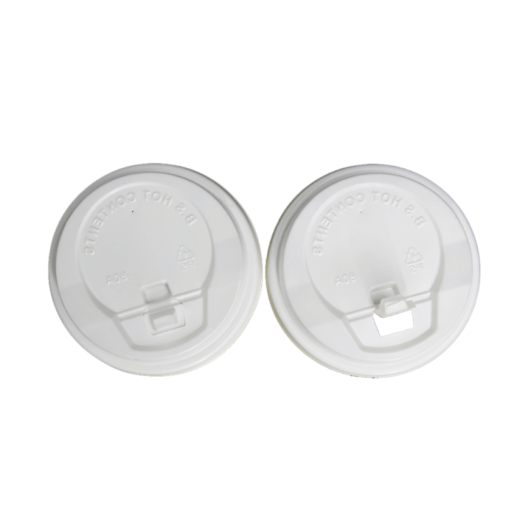 Tapa travel blanca de 8 cm para vasos de 8oz y 12oz, resistente y funcional, ideal para bebidas para llevar en cafeterías y hostelería.