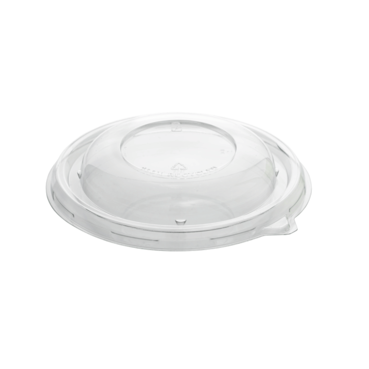 Tapa de rPET reciclable para Bowl Buddha Ø14 cm, resistente y diseñada para conservar alimentos en hostelería sostenible.