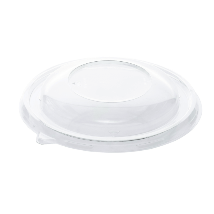 Tapa de rPET reciclable para Bowl Buddha Ø17 cm, transparente y diseñada para conservar alimentos en hostelería sostenible.