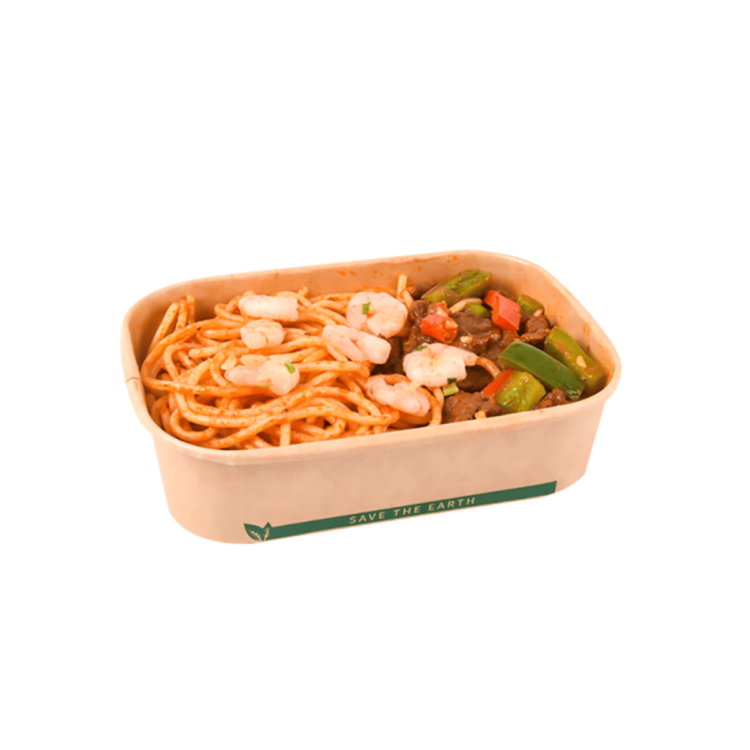 TARRINA CARTÓN RECTANGULAR DOBLE PARED 450 ml