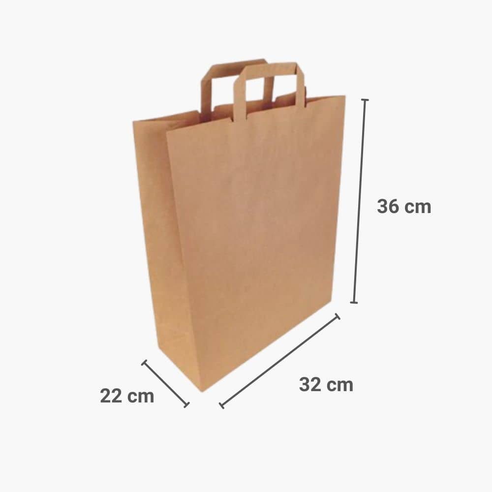 bolsa papel kraft 32x22x36 tamaño