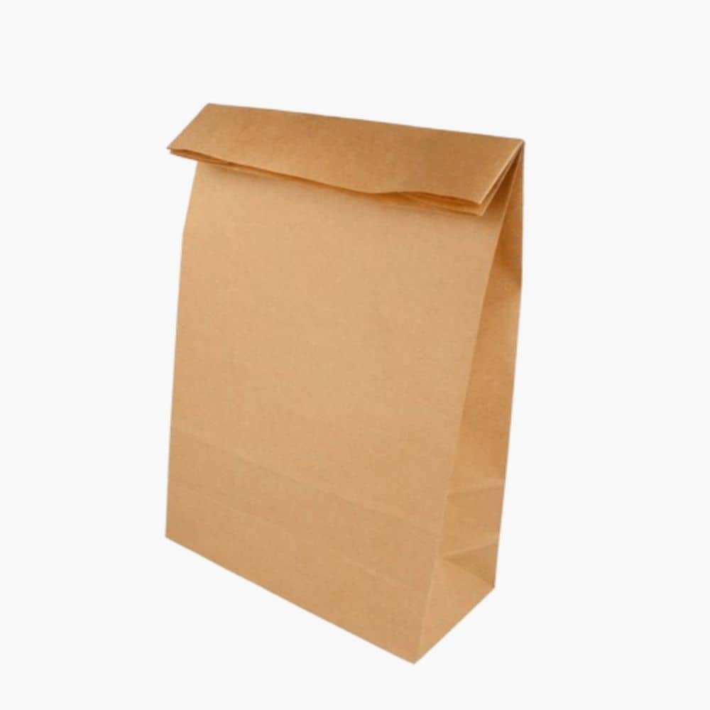 bolsa papel kraft sin asa 22x14x37 medidas